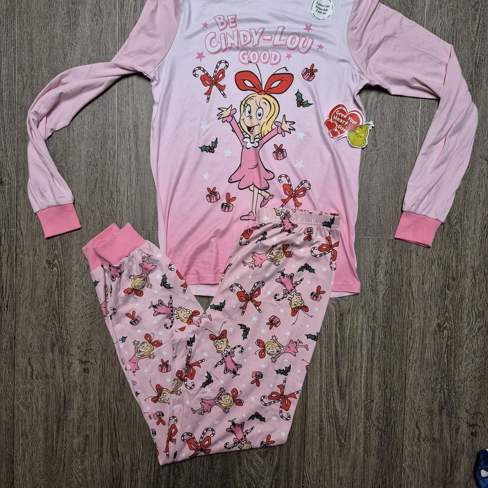 Cindy-Lou Kids Pajama Set in Pink